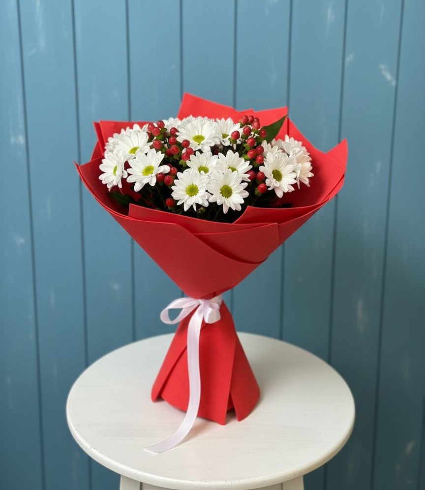 Букет цветов из: Хризантемы в Рязанской