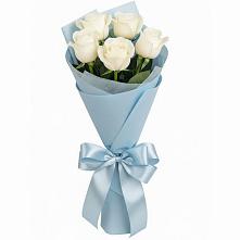 Букет 5 Белых роз Проуд в Рязанской