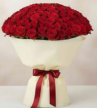 Букет 101 Красная роза Милано в Рязанской