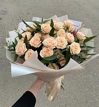 Букет Кремовые розы Латте в Рязанской