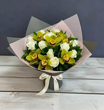 Букет цветов из:  Орхидеи и Розы #REPLACE_PRED# Рязанской