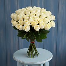 Букет 51 Белая роза Эдлесс Лав в Рязанской