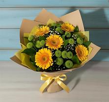 Букет цветов из:  Герберы и Хризантемы в Рязанской