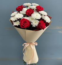 Букет цветов из:  Розы и Хризантемы в Рязанской