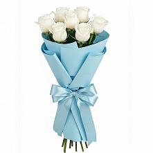 Букет 7 белых роз Проуд в Рязанской