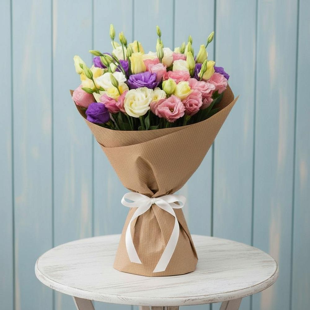 Букет цветов из: Лизиантусы в Рязанской