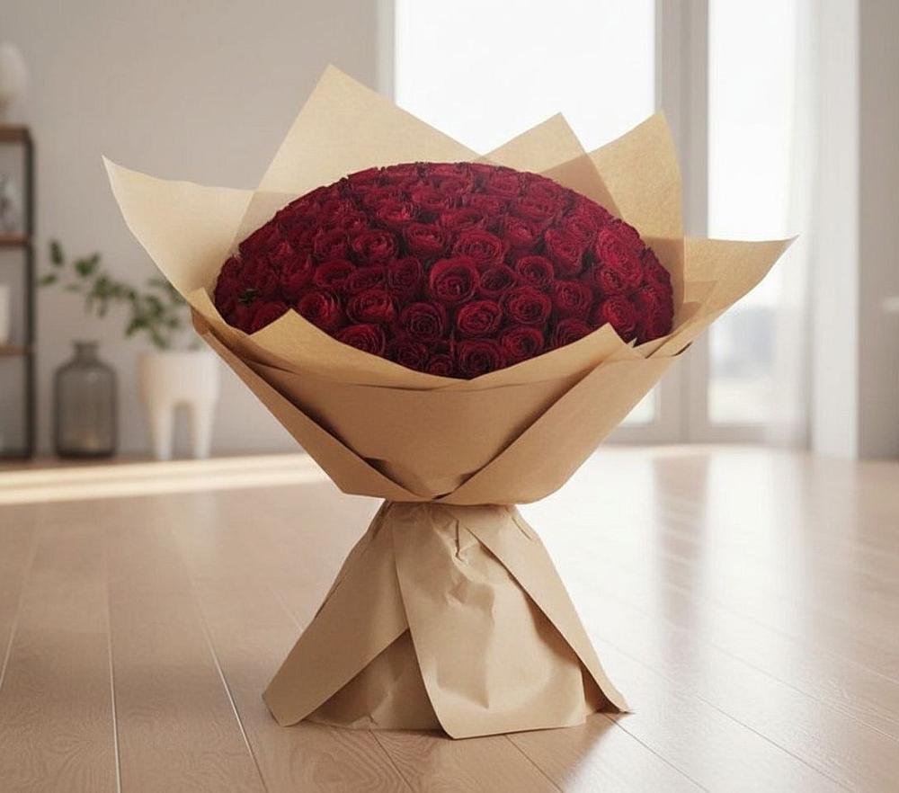 Букет 101 Красная роза в Рязанской