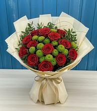 Букет цветов из:  Розы и Хризантемы #REPLACE_PRED# Рязанской