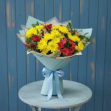 Букет цветов из:  Альстромерии и Хризантемы в Рязанской