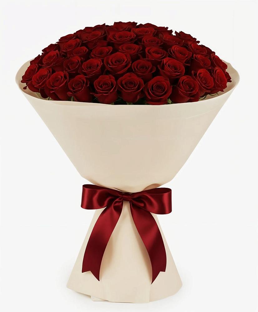 Букет 101 Бордовая роза Блэк Бакарра в Рязанской