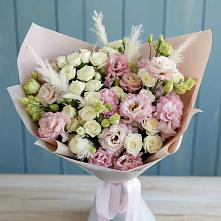 Букет цветов из:  Альстромерии и Розы в Рязанской